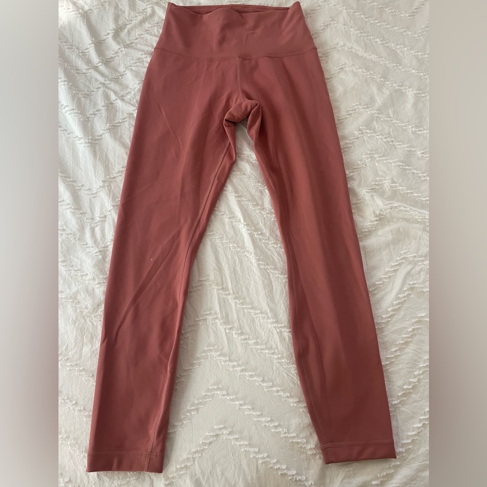 dusty rose lululemon leggings size 6